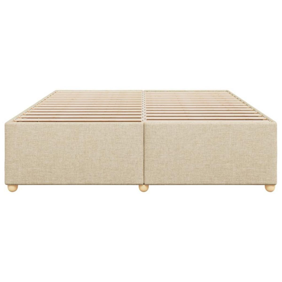 VIDAXL Cadre de lit sans matelas creme 180x200 cm tissu
