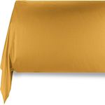 Home collection Taie de traversin 100% coton 57fils. Coloris disponibles : Bleu, Beige, Vert, Rouge, Jaune