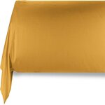 Home collection Taie de traversin 100% coton 57fils. Coloris disponibles : Jaune, Beige, Rouge, Bleu, Vert