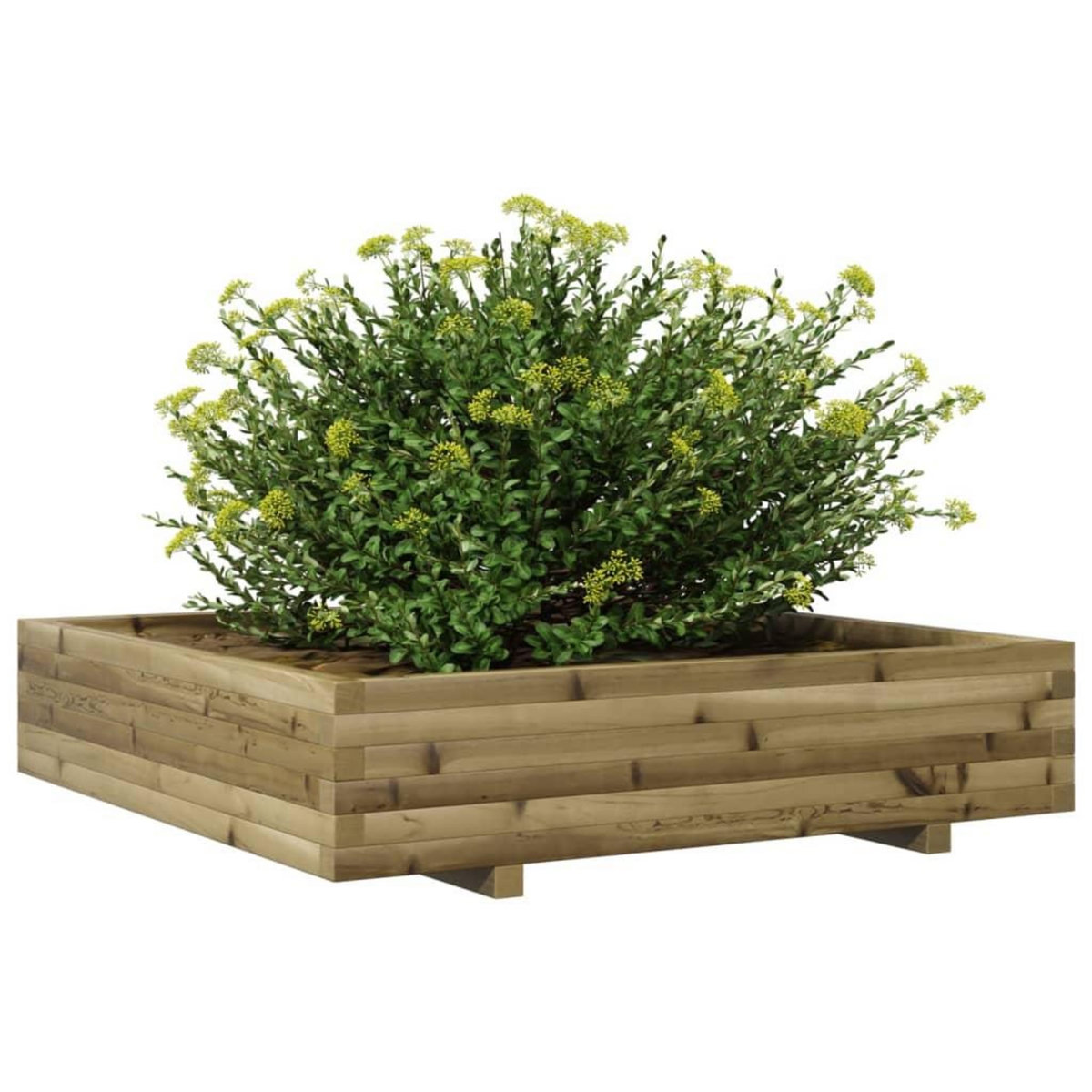 VIDAXL Jardiniere 110x110x26,5 cm bois de pin impregne