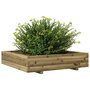 Voir la diapositive 4 : VIDAXL Jardiniere 110x110x26,5 cm bois de pin impregne