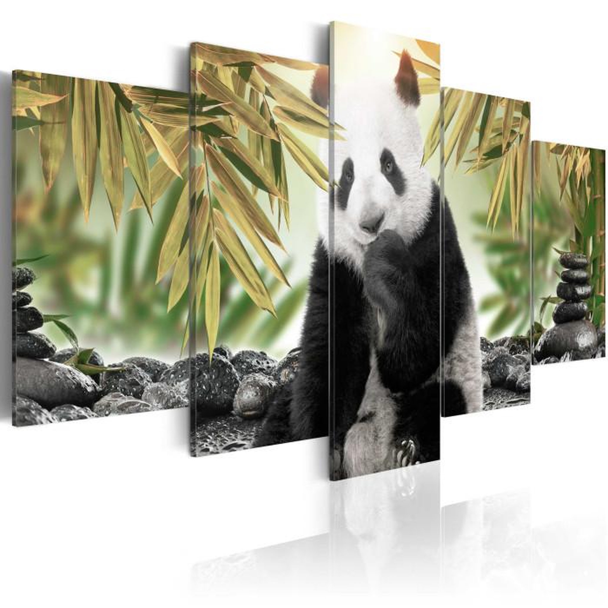 Paris Prix Tableau Imprimé  Cute Panda Bear. Coloris disponibles : Multicolore