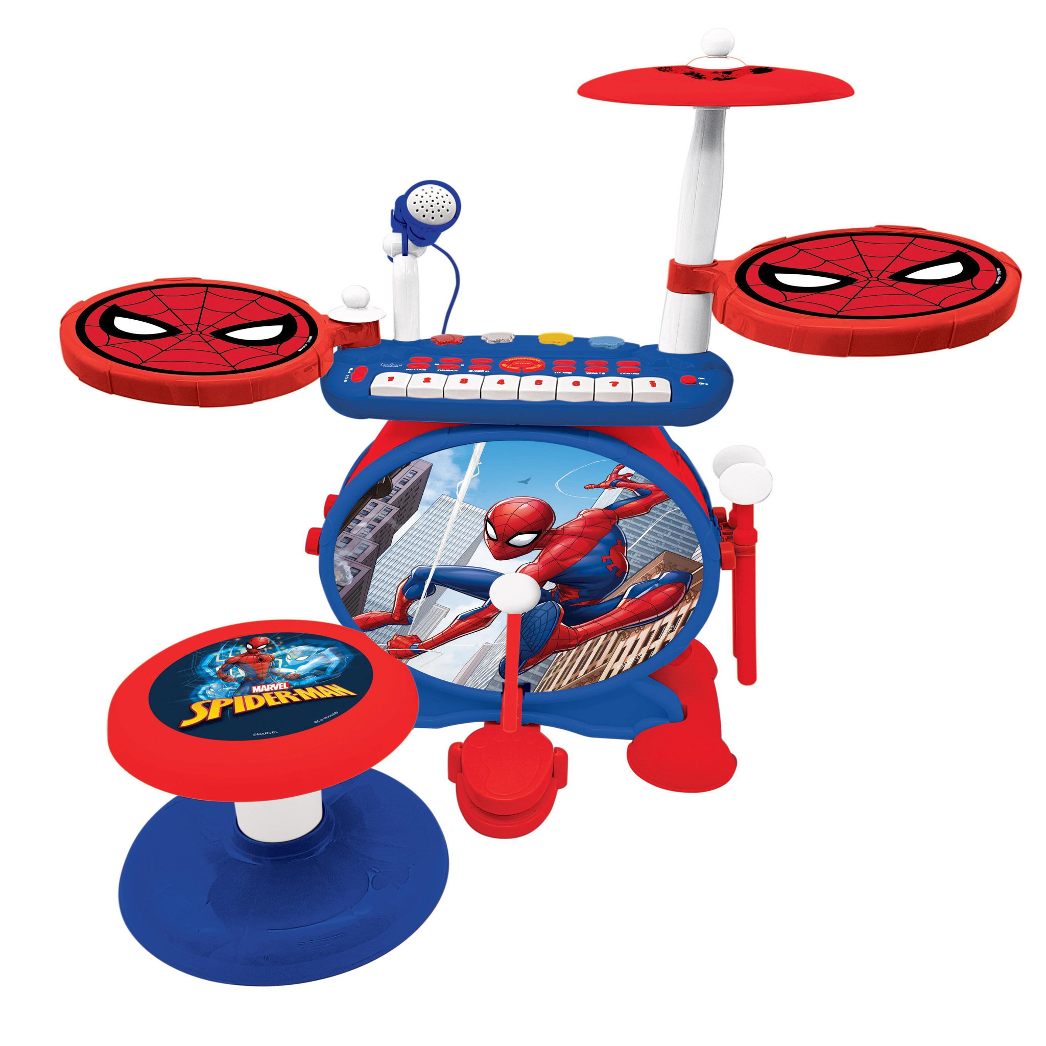 Voir la diapositive 1 : Lexibook Mon Rock Band SpiderMan Batterie Lumineuse Complète