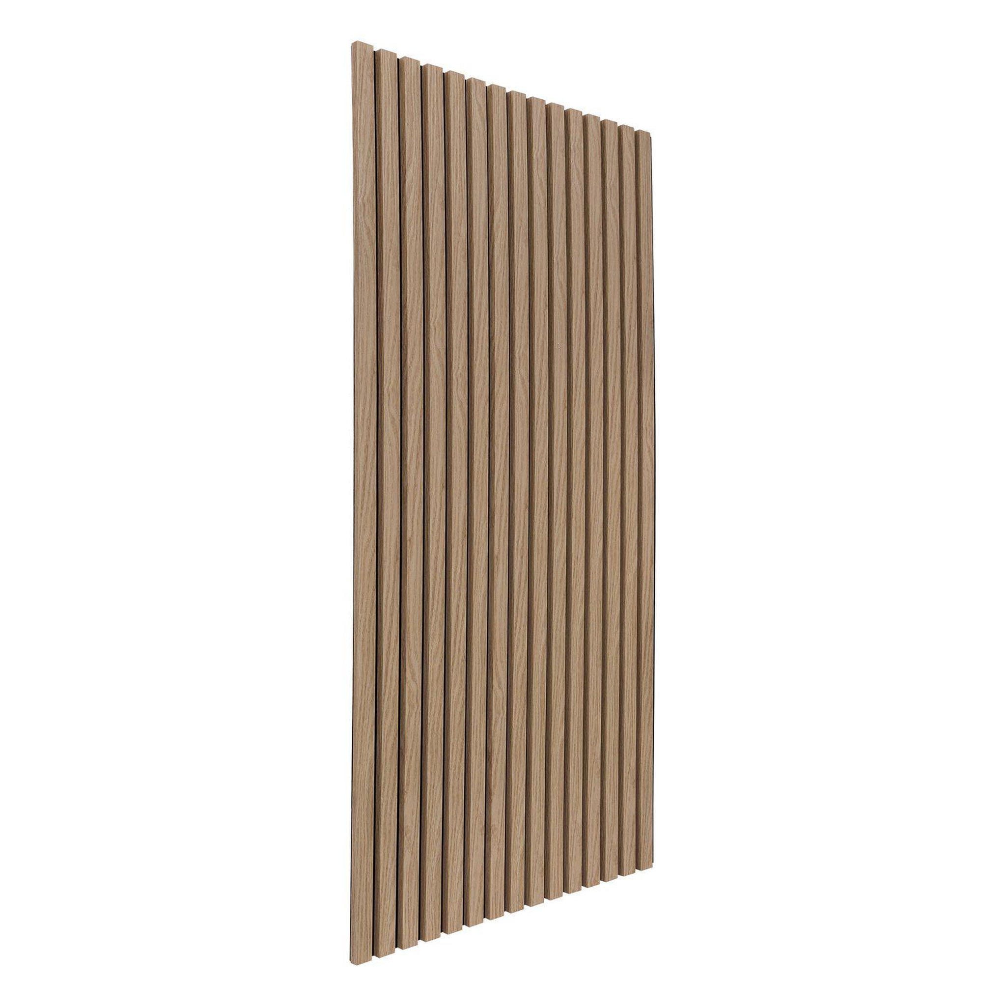 Voir la diapositive 6 : TOILINUX Lot de 4 panneaux décoratifs tasseaux de bois colva - marron clair