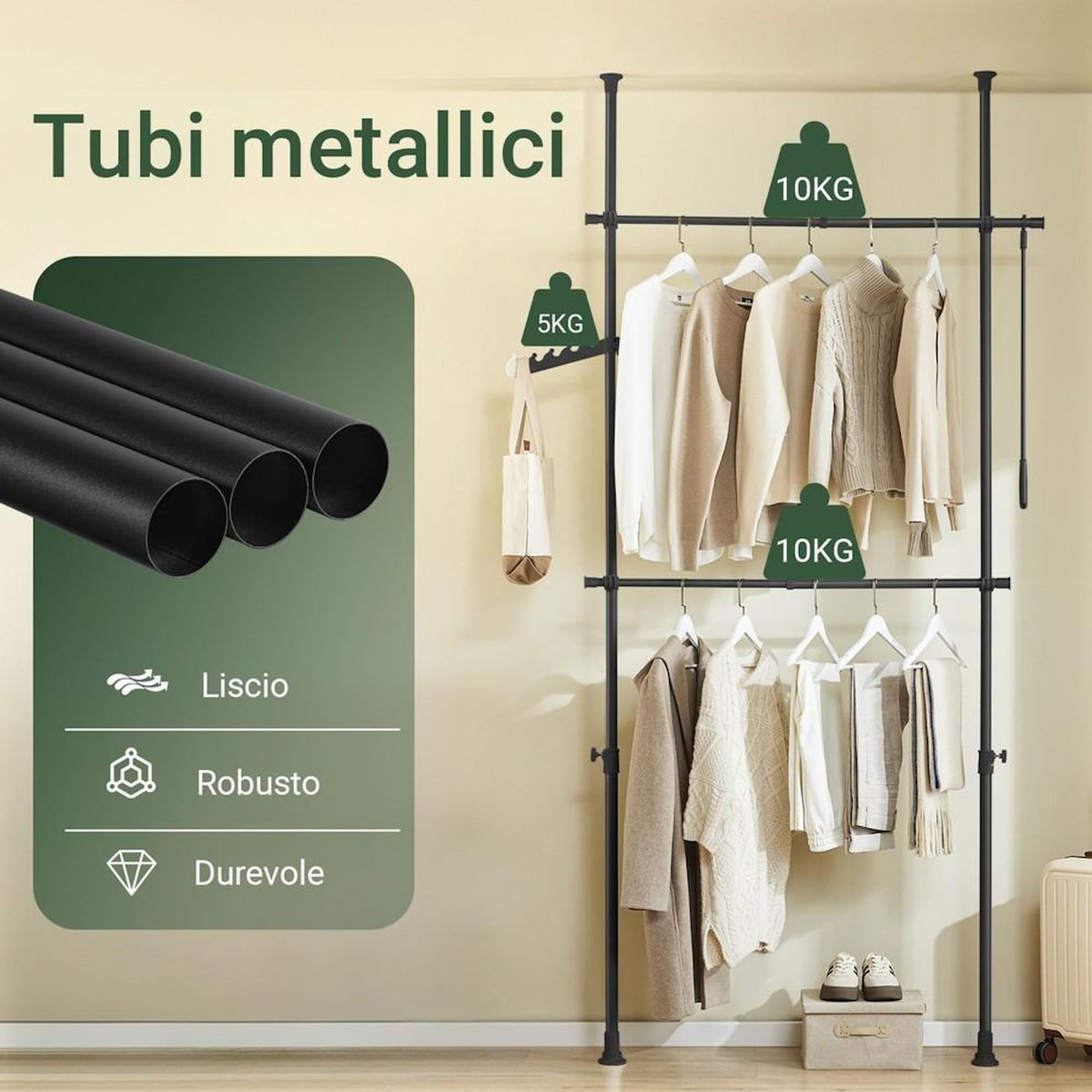 SOBUY SoBuy - Portemanteau Sur Pied réglable - Industriel - FRG109-II