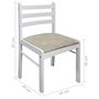 Voir la diapositive 6 : VIDAXL Chaises a manger lot de 2 blanc hevea solide et velours