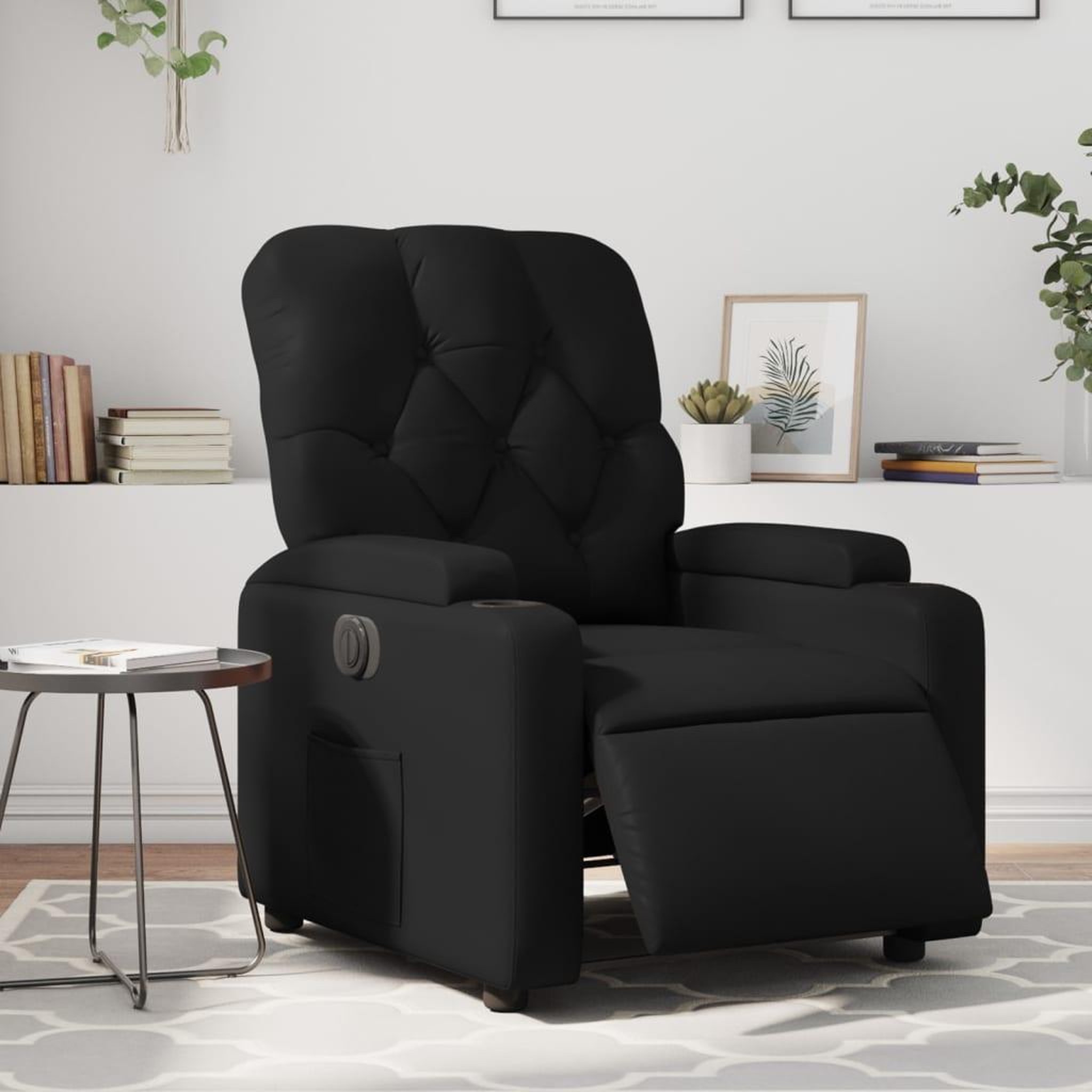 VIDAXL Fauteuil inclinable electrique Noir Similicuir