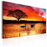 Paris Prix Tableau Imprimé  Swan Lake. Coloris disponibles : Multicolore