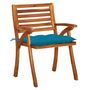 Voir la diapositive 4 : VIDAXL Chaises de jardin avec coussins lot de 4 Bois de teck solide