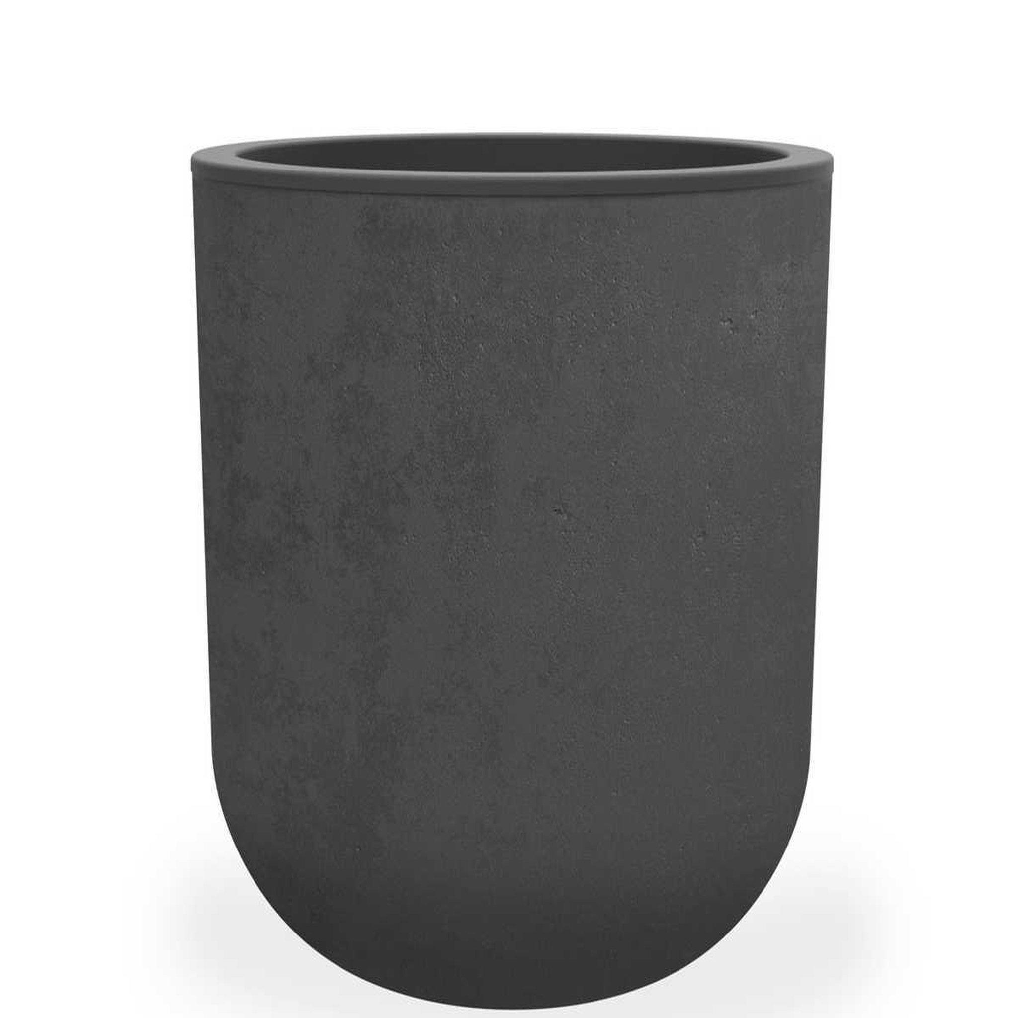 Eda Pot de fleurs rond basalt up - ø 50 x 46 cm - 67 l - gris anthracite - eda