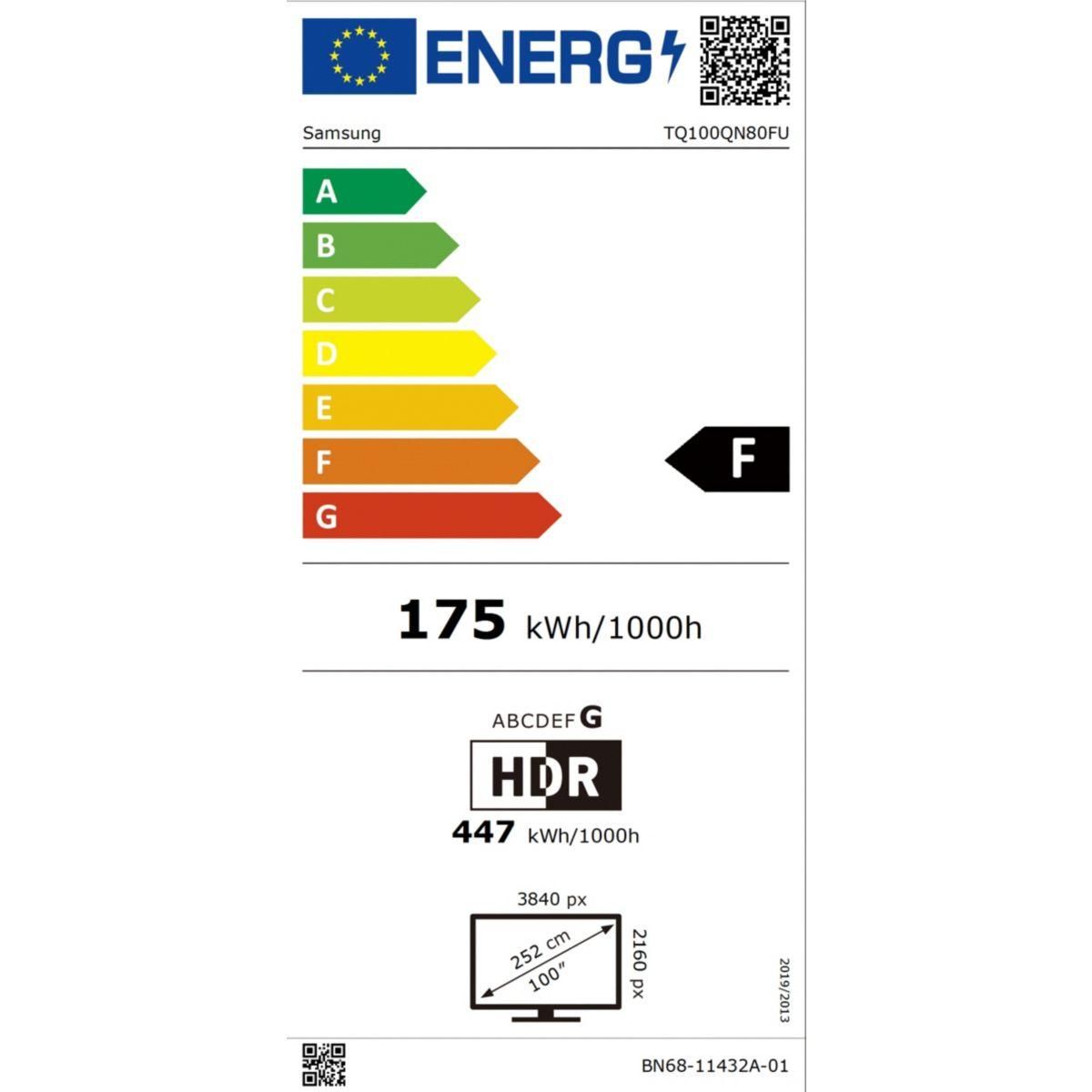 Samsung TV Mini Led TQ100QN80F 2025-100 pouces (252cm)