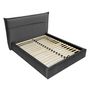 Voir la diapositive 1 : BEST MOBILIER Emy - lit coffre - 160x200 cm - en velours - sommier inclus