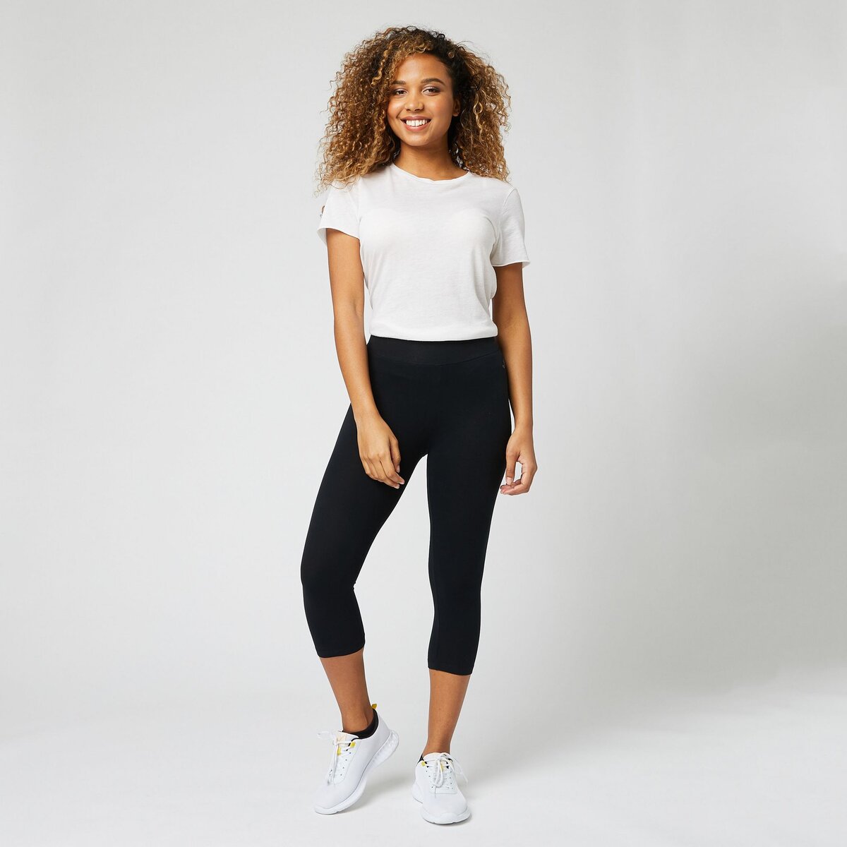 INEXTENSO Legging court de sport noir femme pas cher Auchan.fr