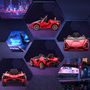 Voir la diapositive 5 : HOMCOM Voiture électrique enfants de sport supercar 12 V - V. max. 8 Km/h effets sonores + lumineux rouge