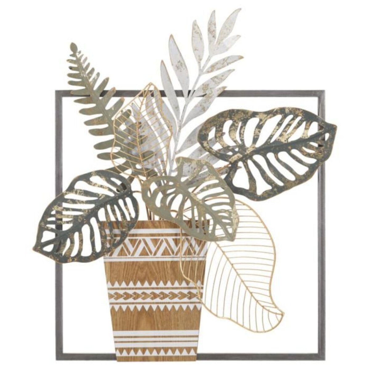 Paris Prix Décoration Murale Encadrée en Métal  Vaso  62cm Multicolore