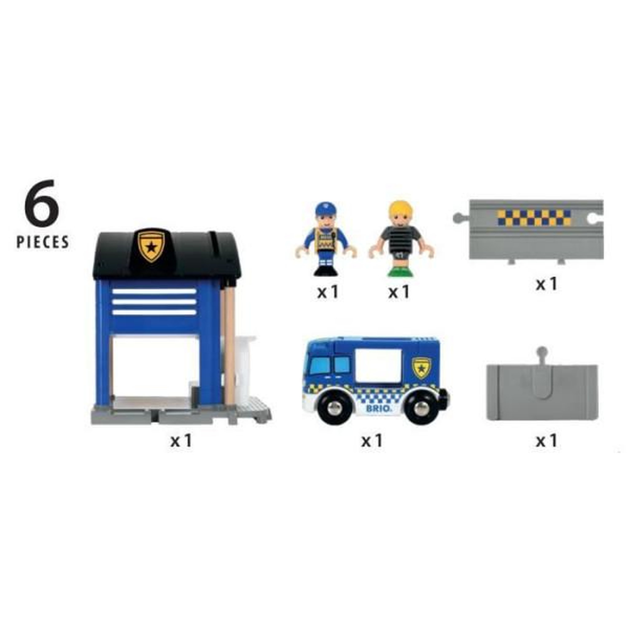 Voir la diapositive 6 : Brio Brio world commissariat de police - accessoire son et lumiere pour circuit de train en bois - ravensburger - des 3 ans - 33813