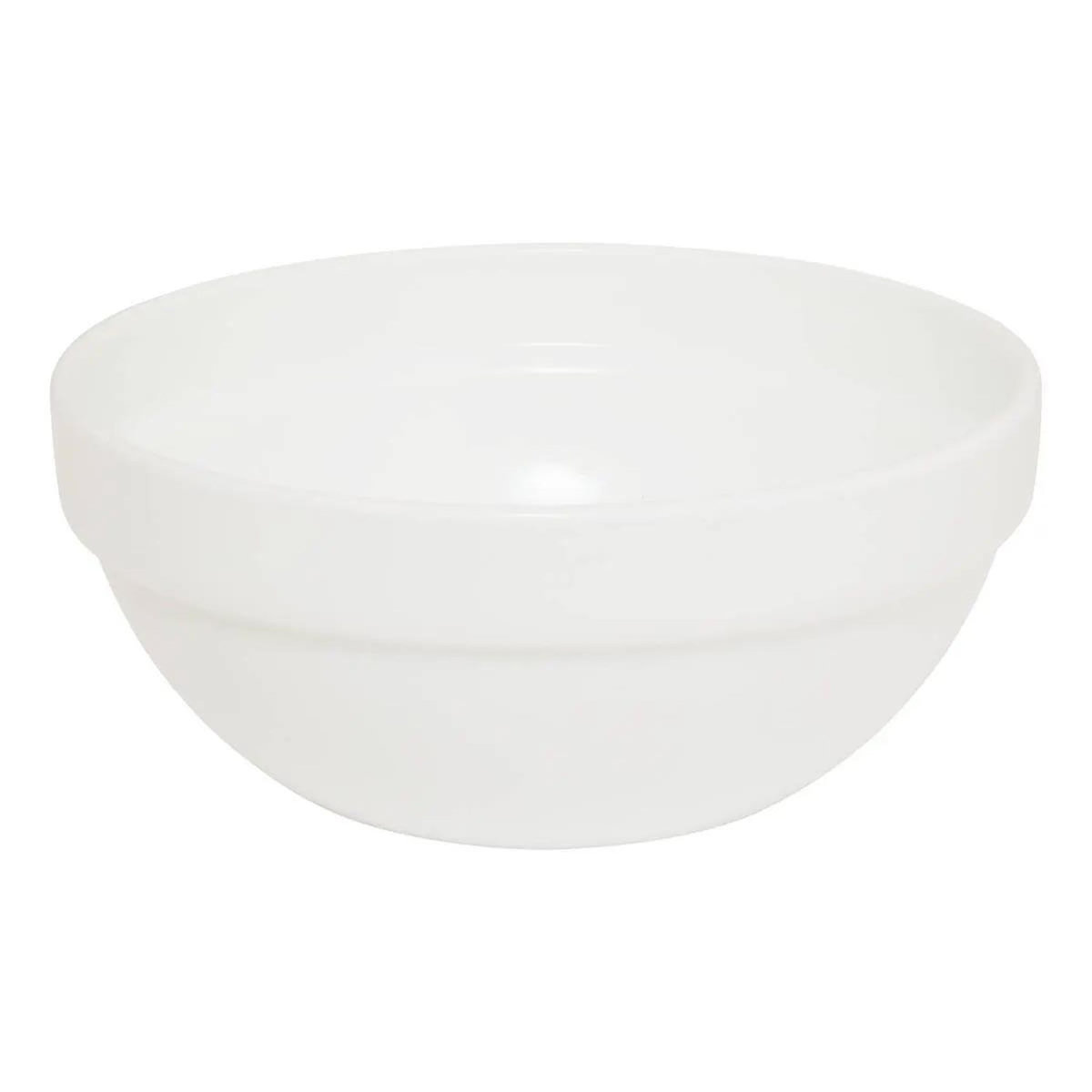 SECRET DE GOURMET Saladier en Verre  Helena  17cm Blanc