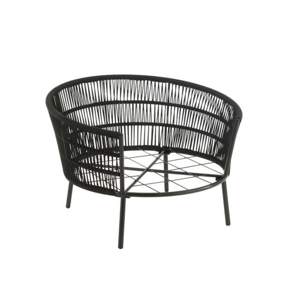 Paris Prix Fauteuil de Jardin  Poa  118cm Noir
