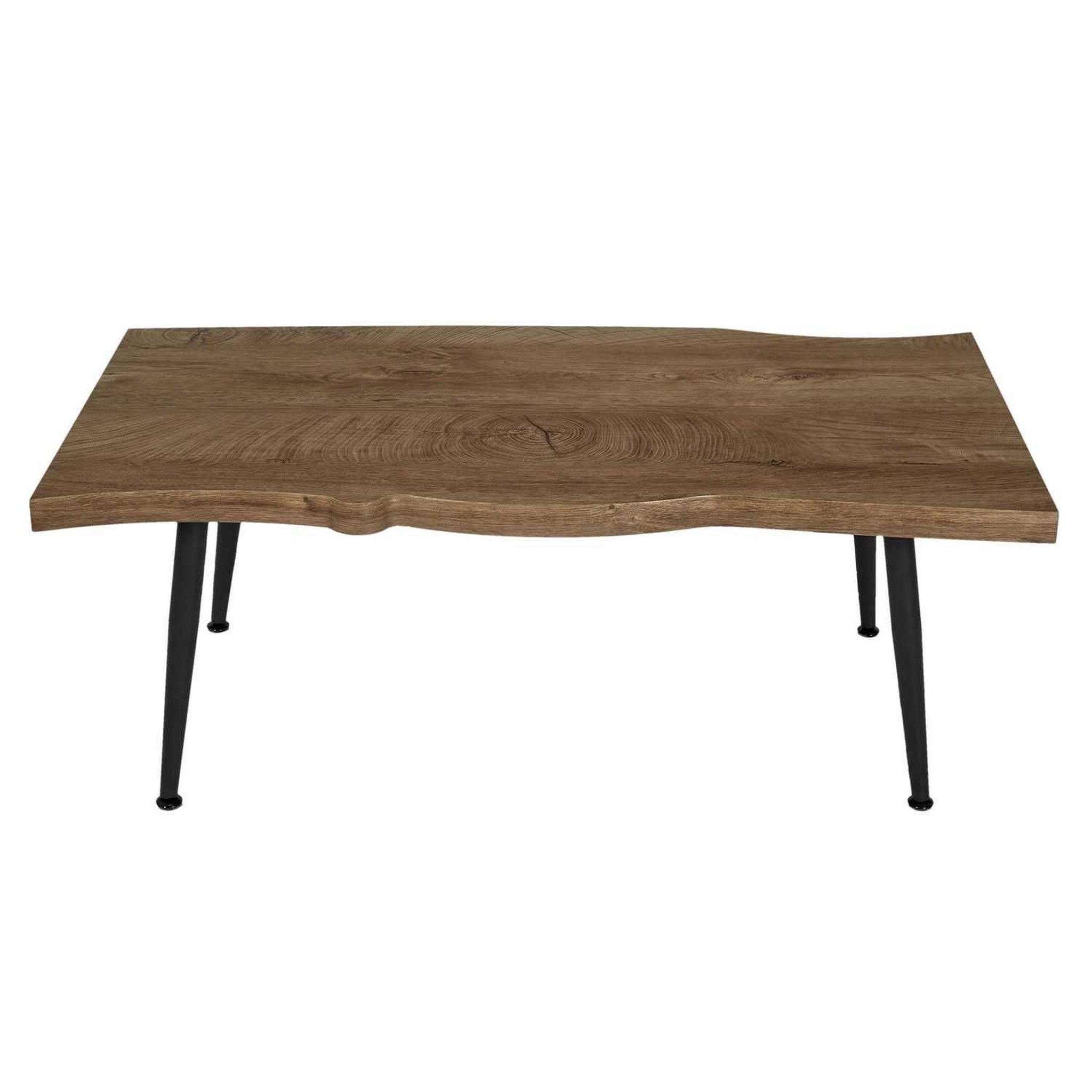 Voir la diapositive 5 : TOILINUX Table basse forest en métal et mdf - noir et marron