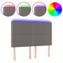 Voir la diapositive 2 : VIDAXL Tete de lit a LED Gris 144x5x118/128 cm Similicuir