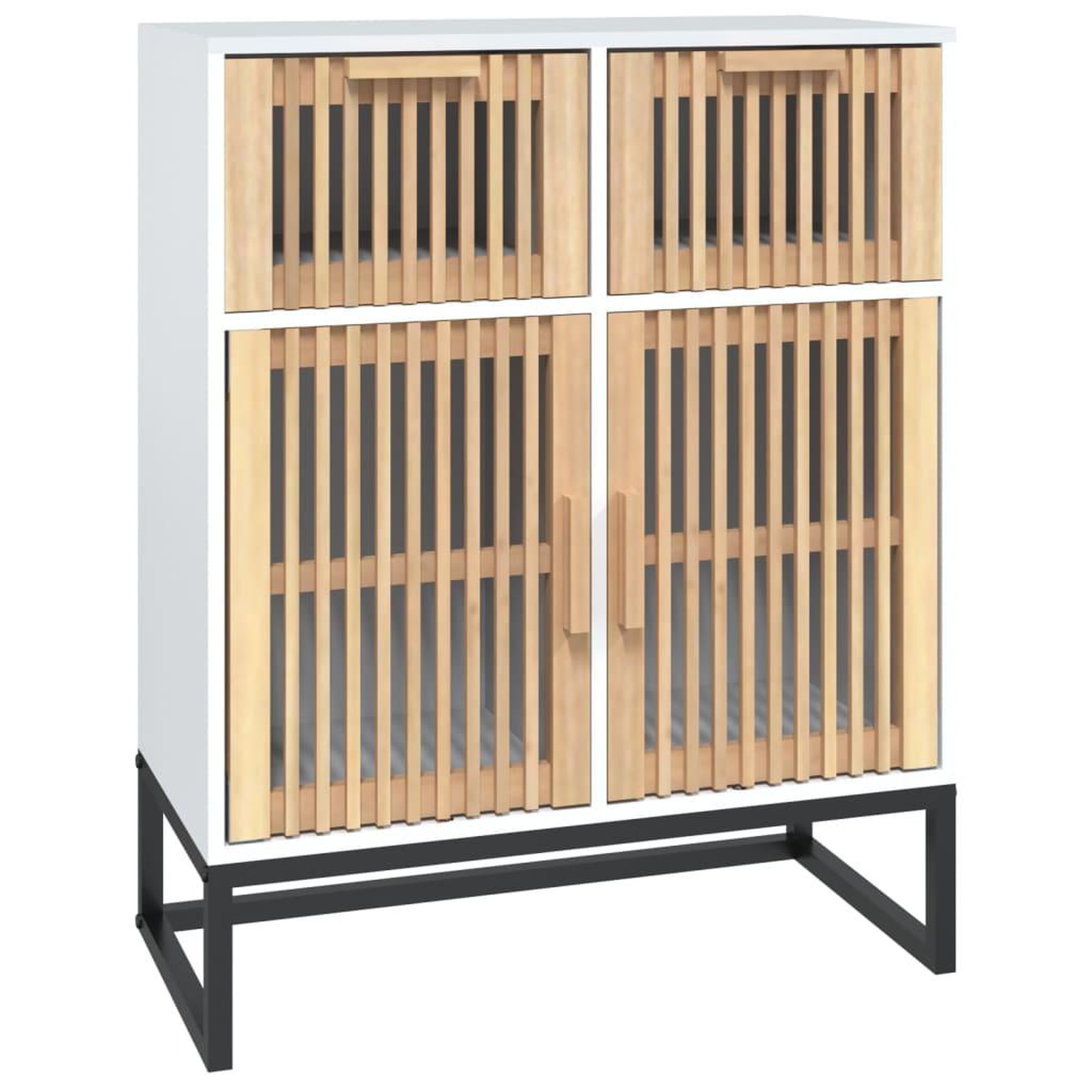 Voir la diapositive 2 : VIDAXL Buffet blanc 60x30x75 cm bois d'ingenierie