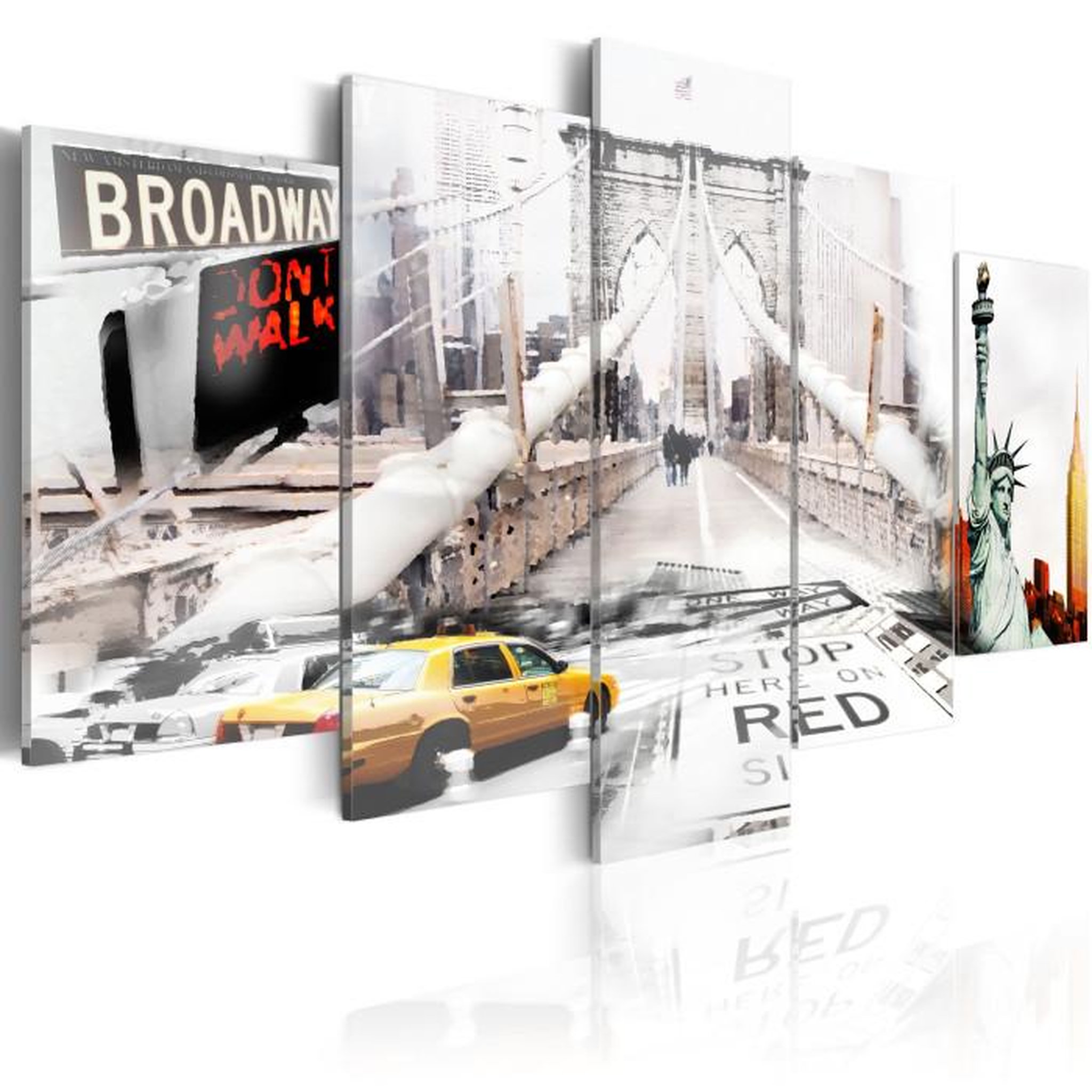 Paris Prix Tableau Imprimé  New York dans le Brouiilard. Coloris disponibles : Multicolore