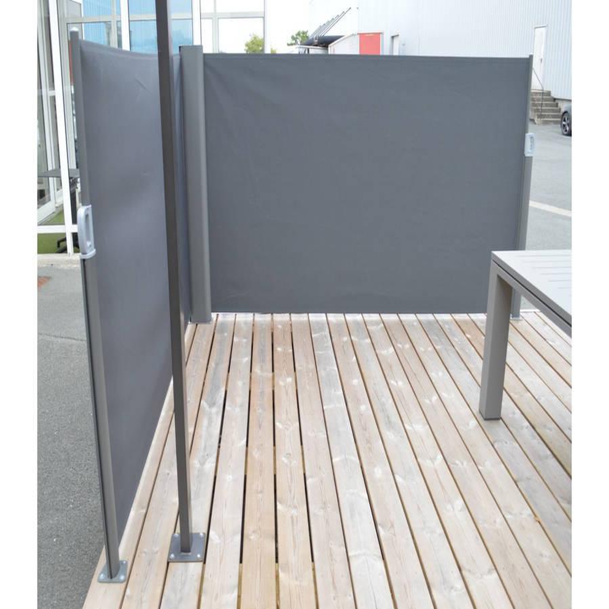 Proloisirs Angle brise vue - Gris / gris