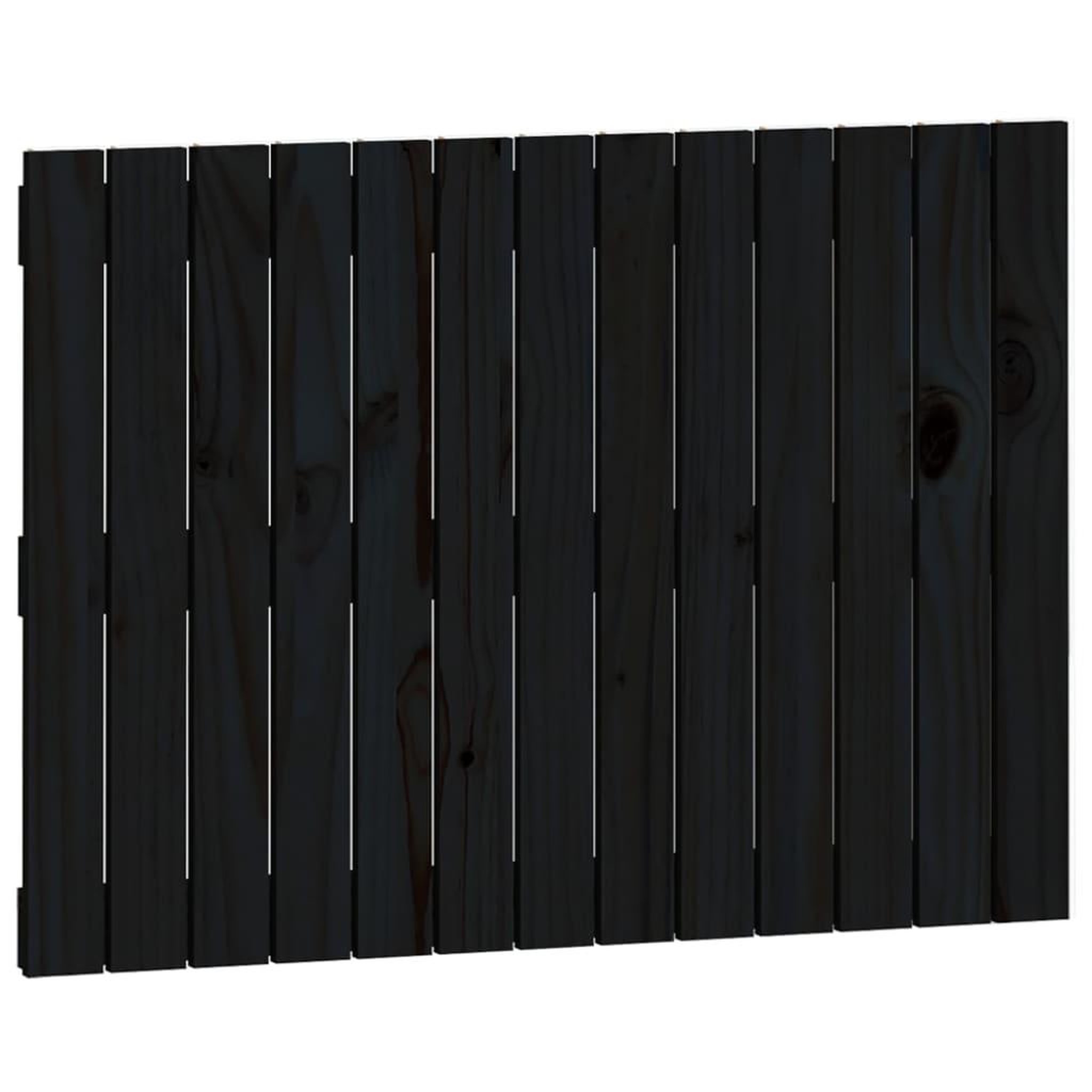 Voir la diapositive 2 : VIDAXL Tete de lit murale Noir 82,5x3x60 cm Bois massif de pin