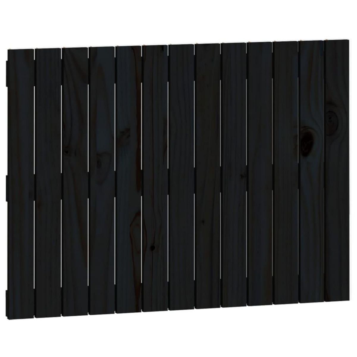 VIDAXL Tete de lit murale Noir 82,5x3x60 cm Bois massif de pin