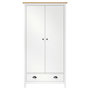 Voir la diapositive 2 : VIDAXL Garde-robe a 2 portes Hill Blanc 89x50x170cm Bois de pin solide