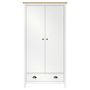Voir la diapositive 2 : VIDAXL Garde-robe a 2 portes Hill Blanc 89x50x170cm Bois de pin solide