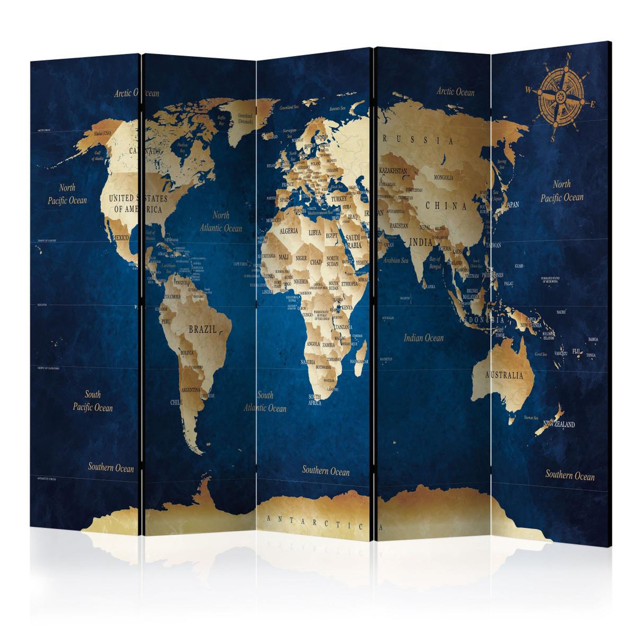 Paris Prix Paravent 5 volets  the dark blue depths  172x225cm