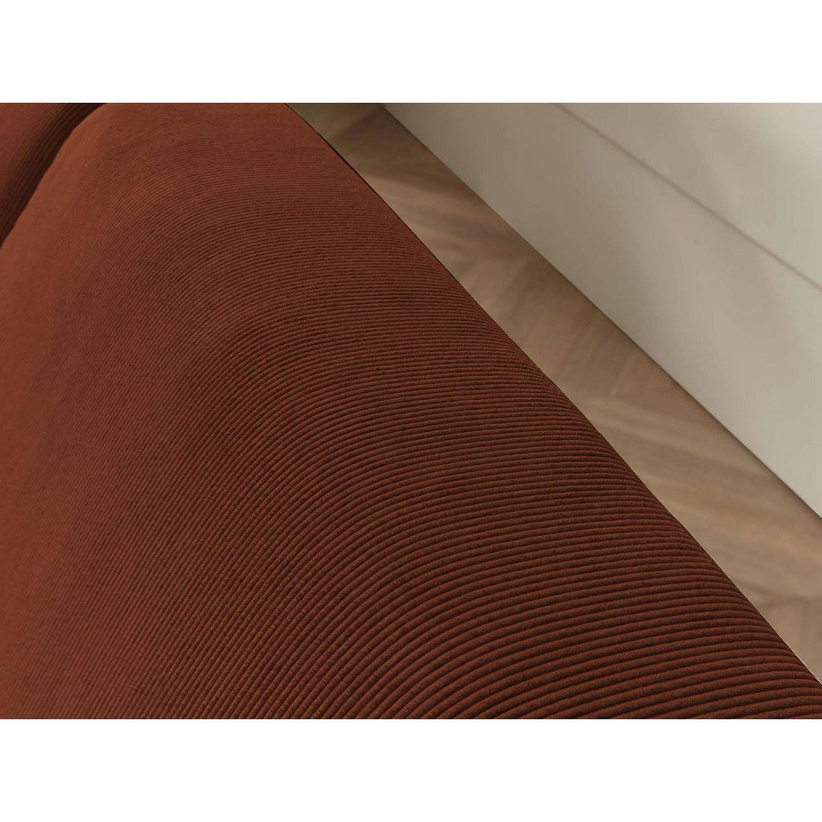 LISA DESIGN Malcom - canapé panoramique d'angle gauche - en velours côtelé