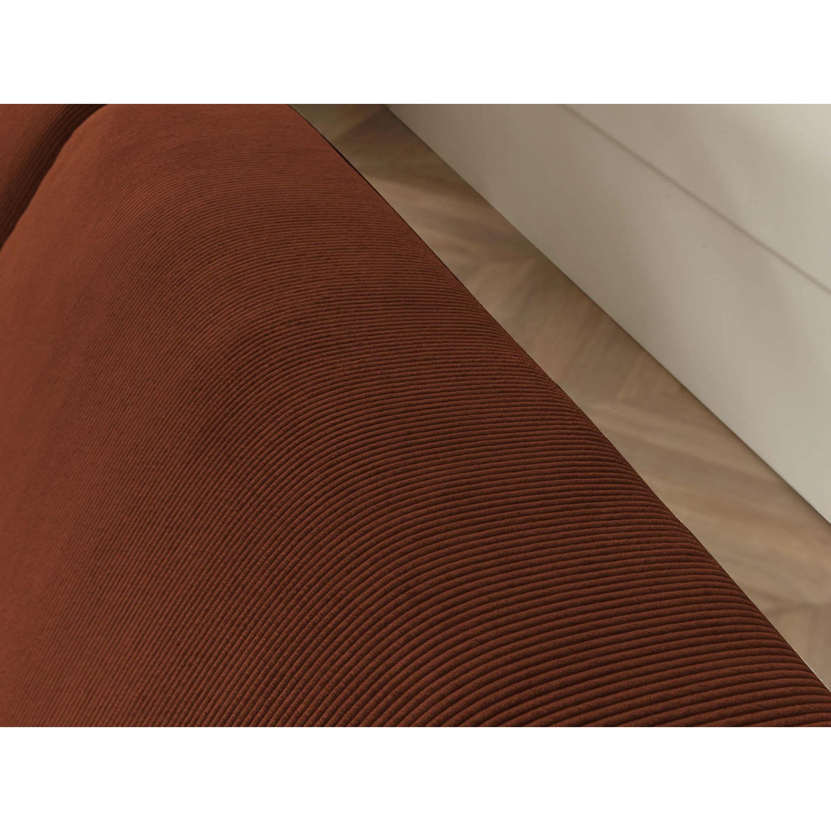 LISA DESIGN Malcom - canapé panoramique d'angle gauche - en velours côtelé