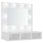Voir la diapositive 2 : VIDAXL Armoire à miroir avec LED blanc 60x31,5x62 cm