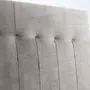 MARCKONFORT Tête de lit tapissée Napoles 160x100 cm Gris, Velours, Pieds en Bois