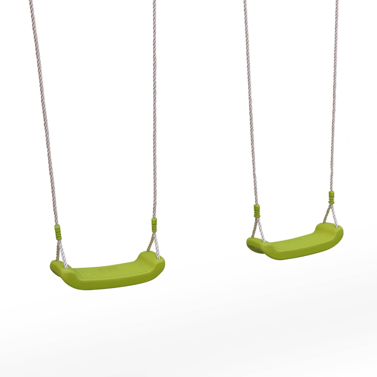 SWEEEK Aire de jeux Mistral en bois avec 2 balançoires et échelle en corde bois de pin