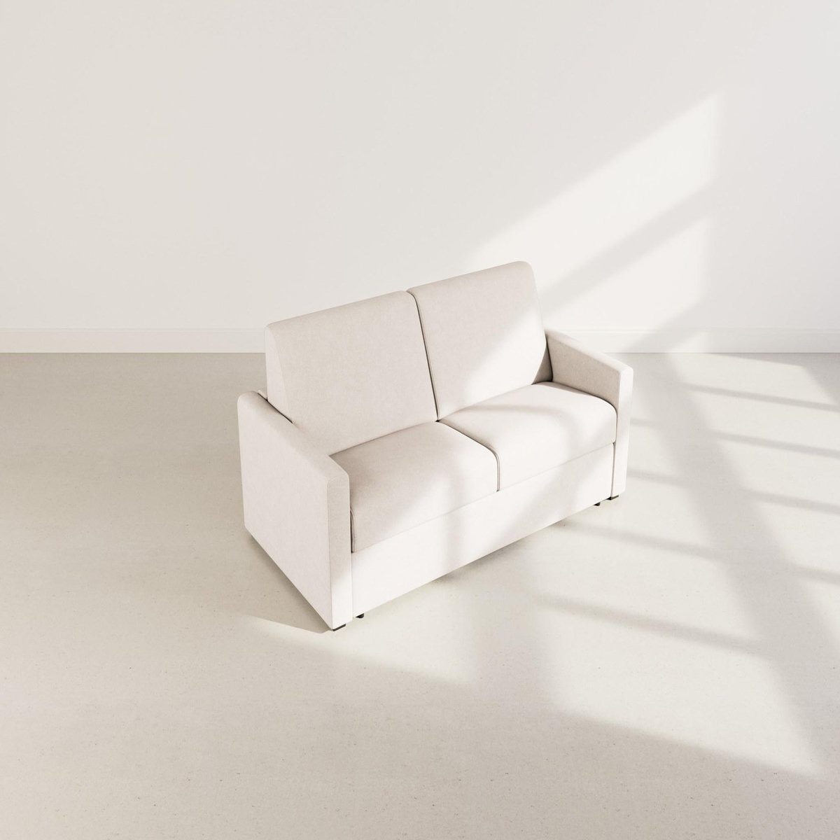 BEST MOBILIER Julia - canapé 3 places convertible express couchage quotidien 140 cm matelas 14 cm en tissu