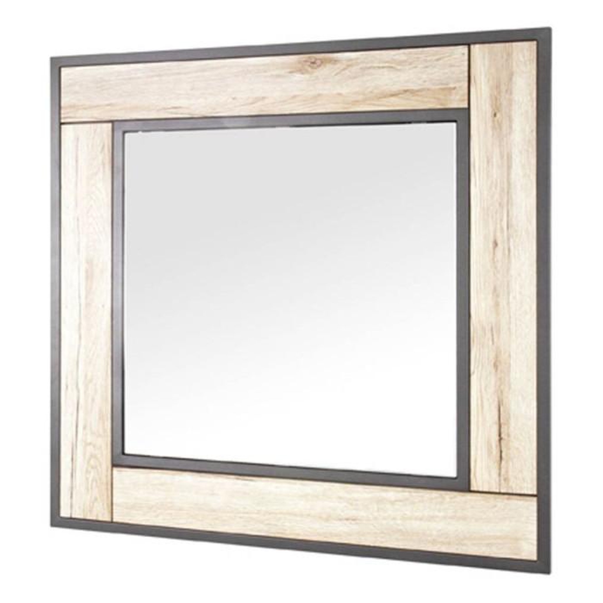 Voir la diapositive 1 : Paris Prix Miroir Mural  Anabelle  70cm Chêne & Gris