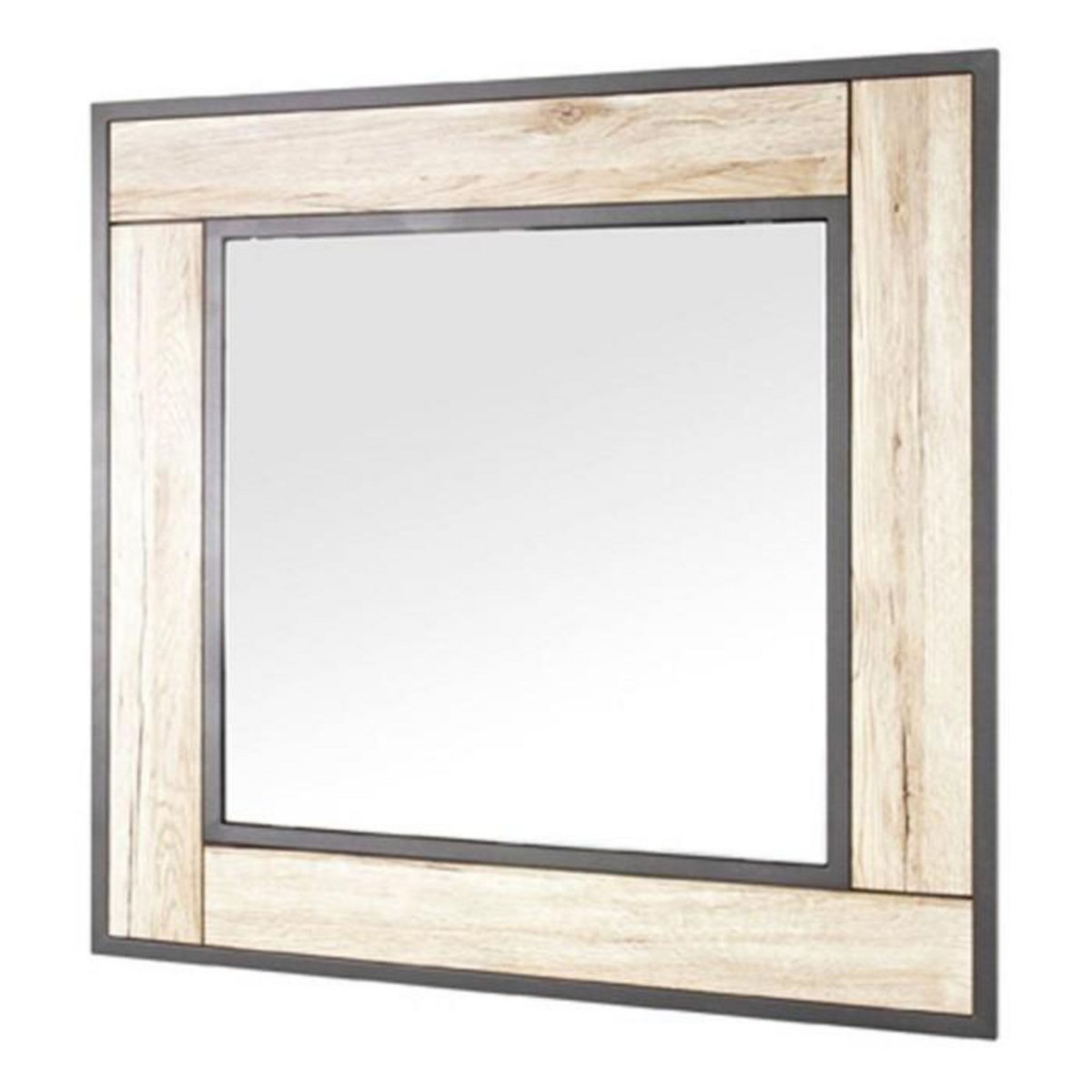 Paris Prix Miroir Mural  Anabelle  70cm Chêne & Gris