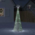 VIDAXL Sapin de Noël a LED 275 LED blanc froid 180 cm