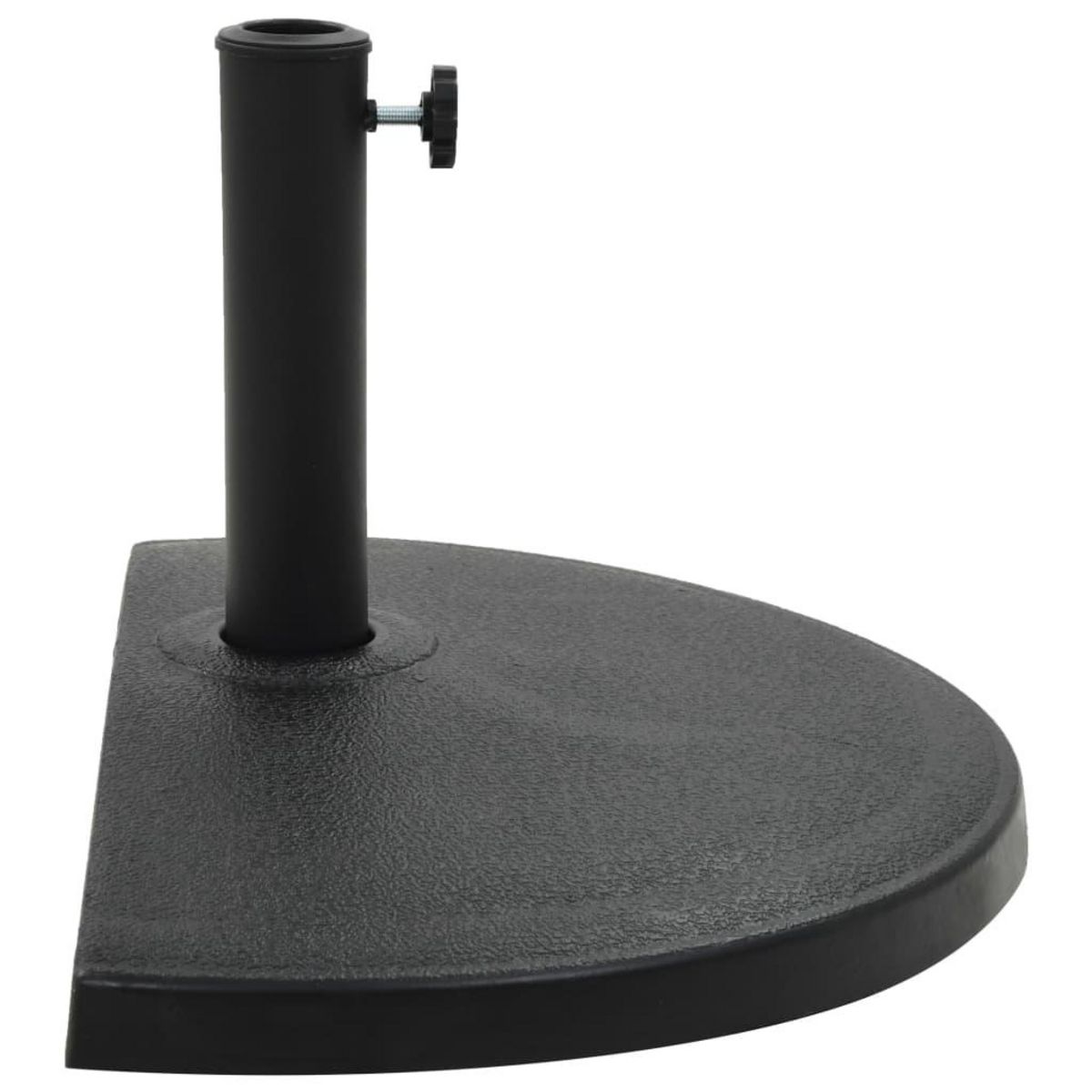 VIDAXL Socle demi-rond de parasol Polyresine 15 kg Noir