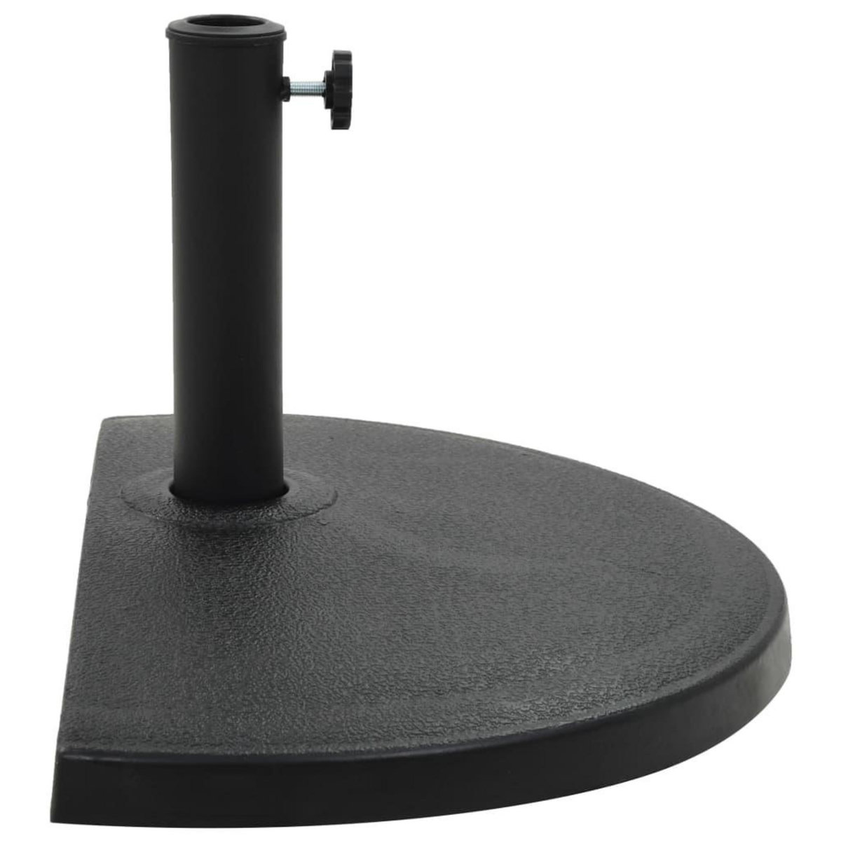 VIDAXL Socle demi-rond de parasol Polyresine 15 kg Noir