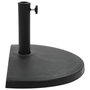 Voir la diapositive 2 : VIDAXL Socle demi-rond de parasol Polyresine 15 kg Noir