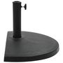 Voir la diapositive 2 : VIDAXL Socle demi-rond de parasol Polyresine 15 kg Noir