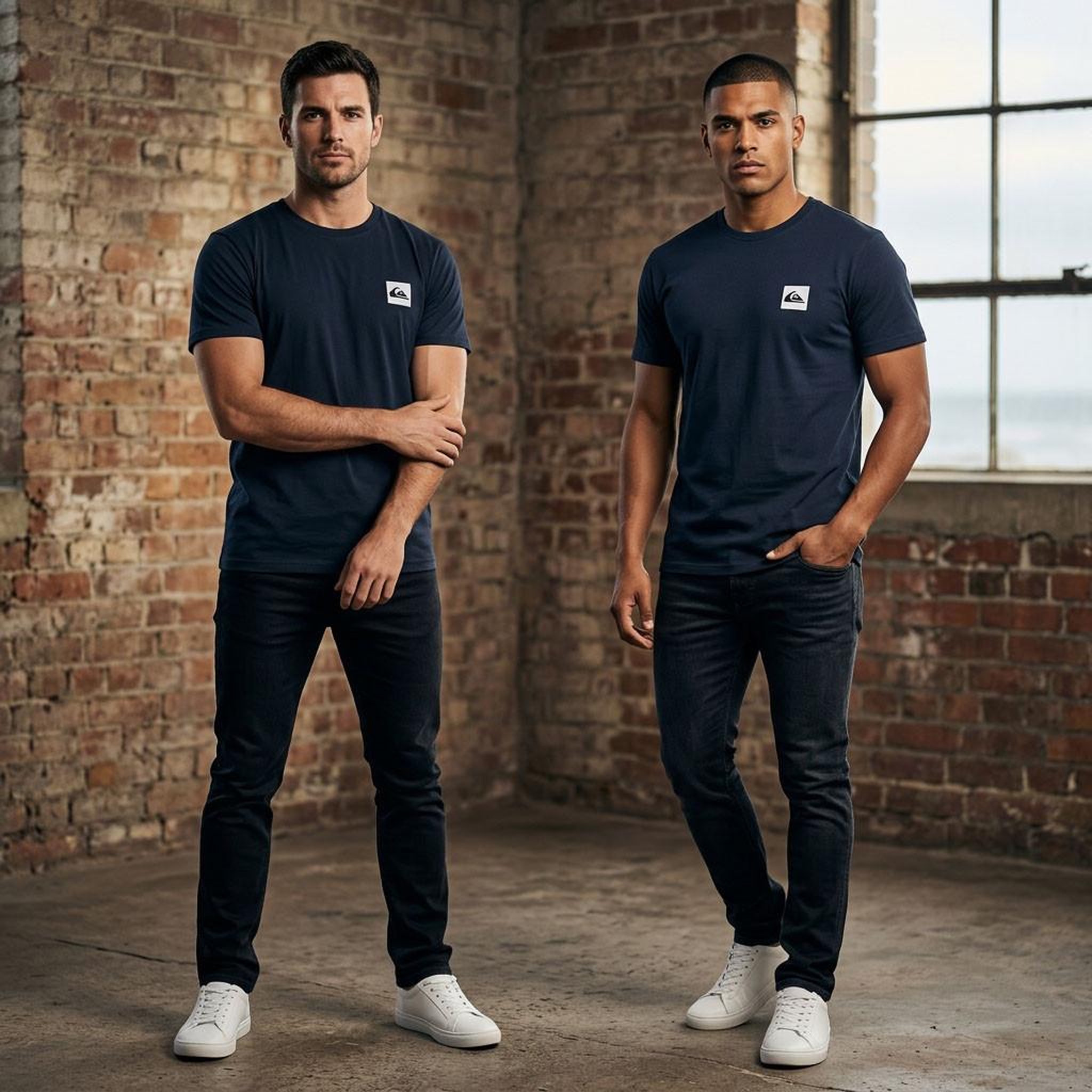 Voir la diapositive 4 : QUIKSILVER Quiksilver Pack de 2 T Shirts Homme 100% Coton Col Rond ou Col V