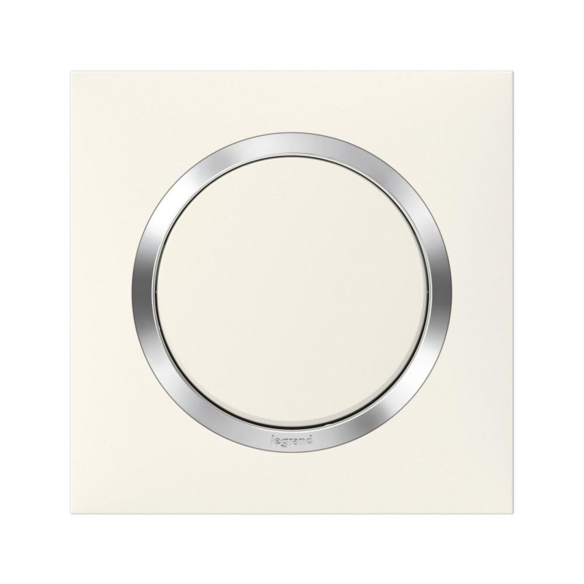 Legrand Plaque simple Dooxie, LEGRAND, blanc chromé