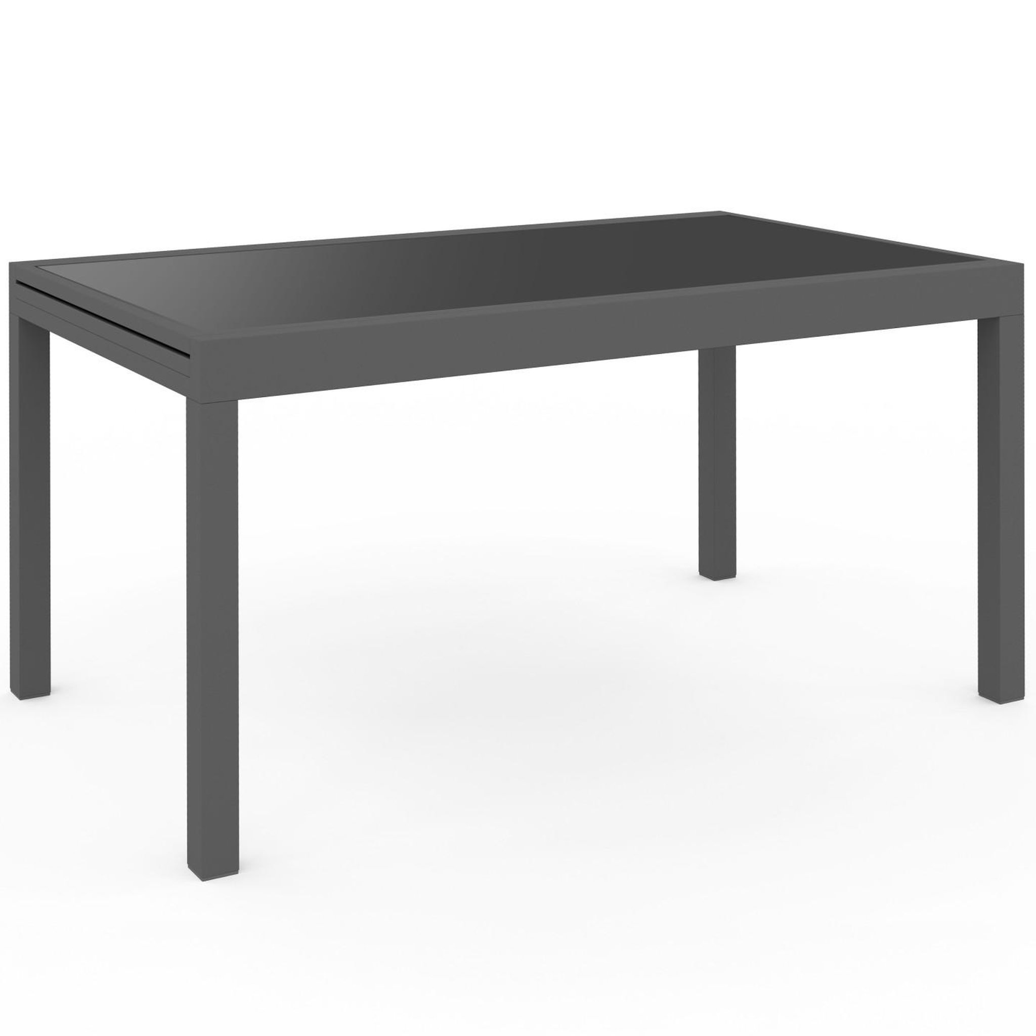 Voir la diapositive 5 : ID MARKET Table de jardin extensible rectangulaire madrid 135-270 cm 8-12 personnes gris anthracite