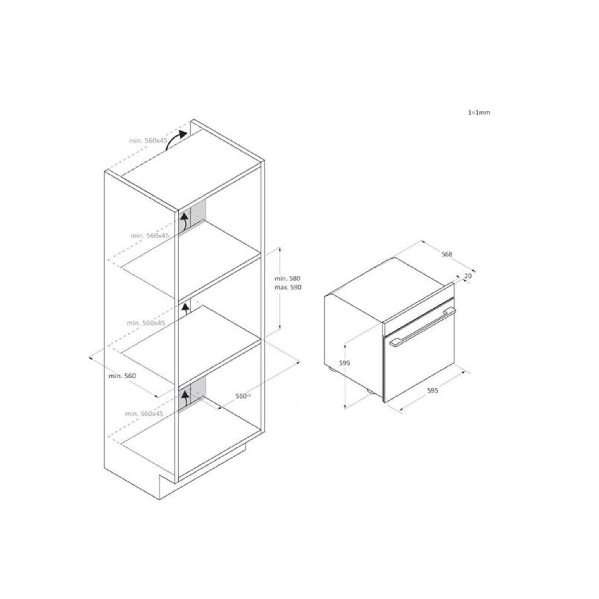 Voir la diapositive 3 : Rosieres Four intégrable 78l 60cm pyrolyse inox - ro6h5tb3ytx