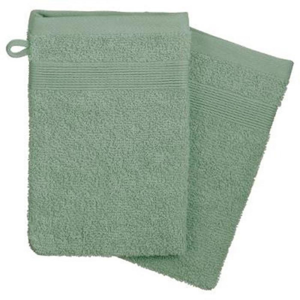 ATMOSPHERA Lot de 2 Gants de Toilette  Confort  15x21cm Celadon